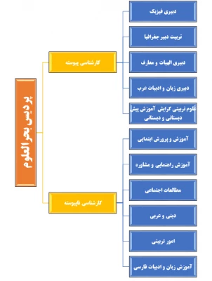 رشته های موجود در دانشگاه
