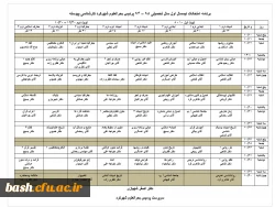 برنامه امتحانات نیمسال اول سال تحصیلی 95 – 94 پردیس بحرالعلوم شهرکرد کارشناسی پیوسته 3